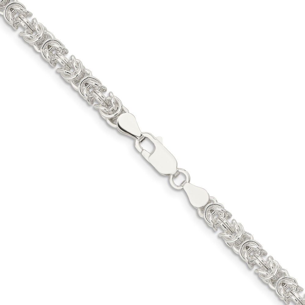 Sterling Silver 4.75mm Rounded Byzantine Chain (QFC221-30)
