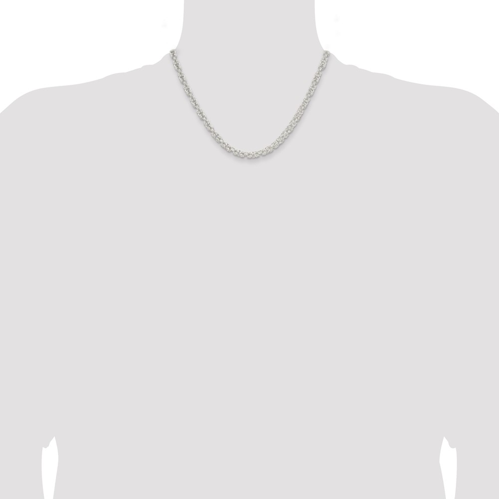 Sterling Silver 4.75mm Rounded Byzantine Chain (QFC221-18)