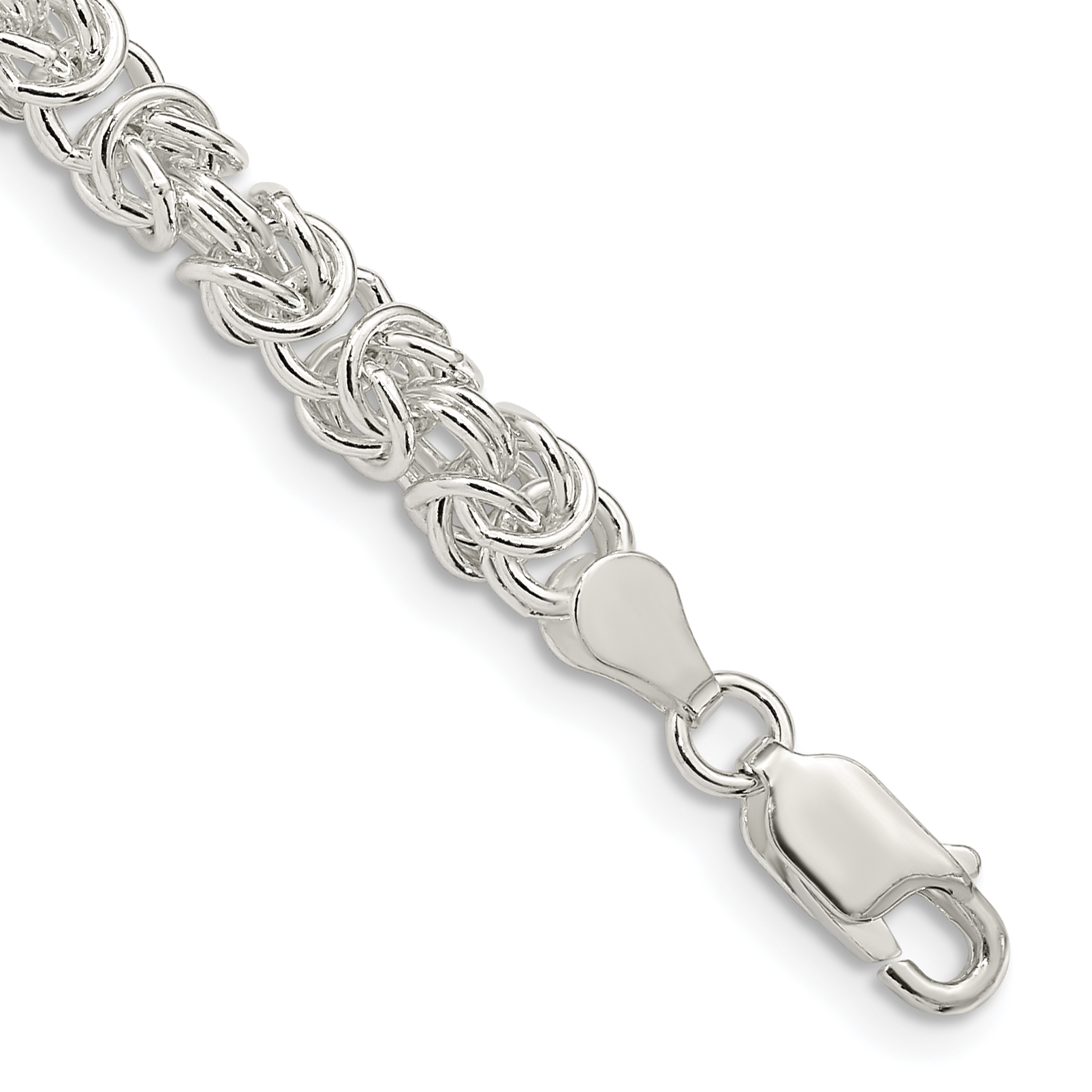 Sterling Silver 4.75mm Rounded Byzantine Chain (QFC221-7)