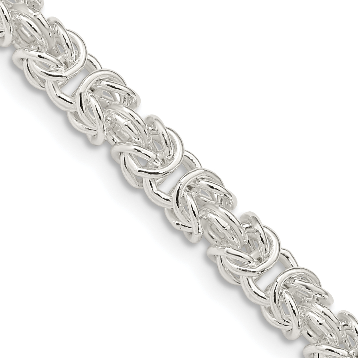 Sterling Silver 4.75mm Rounded Byzantine Chain (QFC221-18)