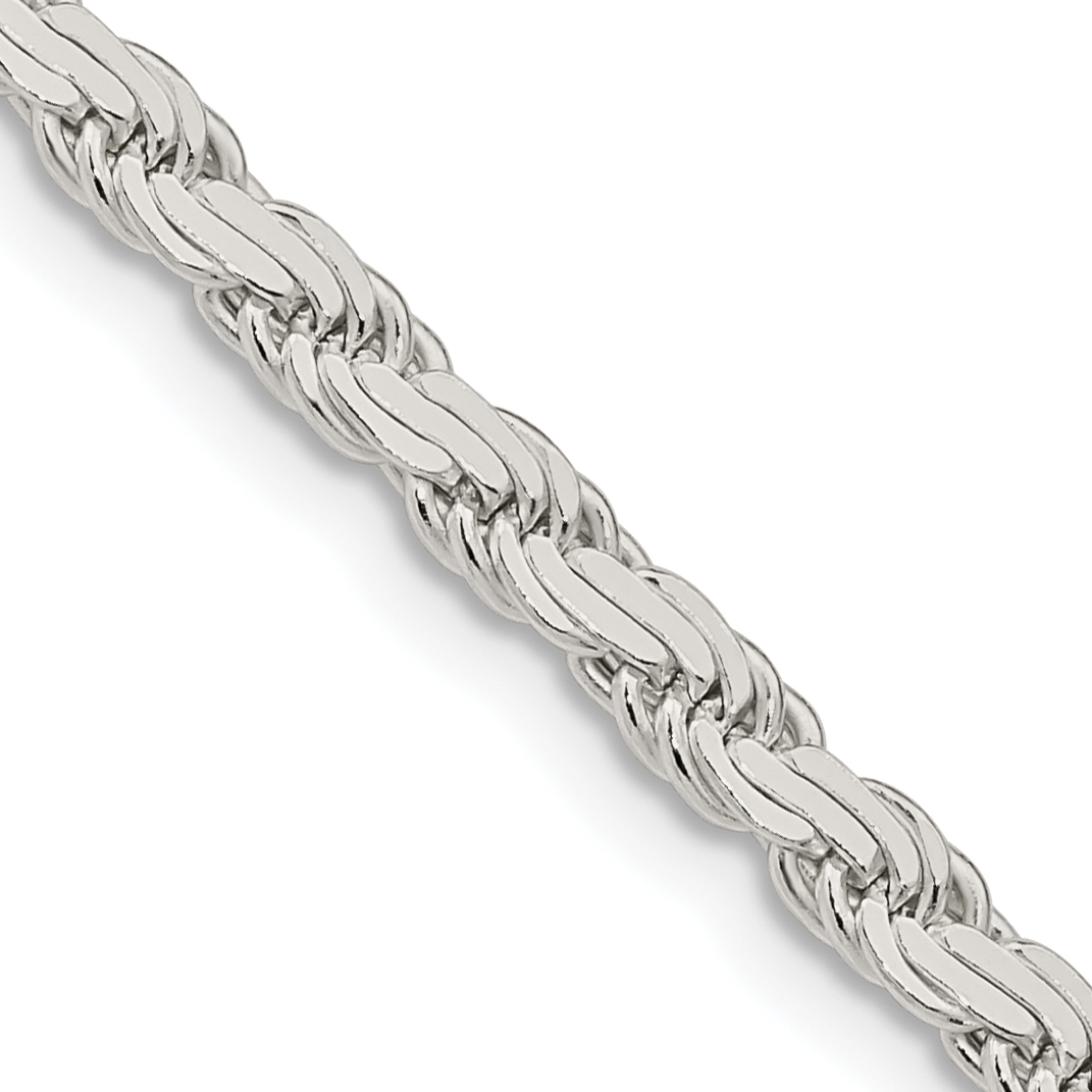 Sterling Silver 3.65mm Flat Rope Chain (QFC223-18)