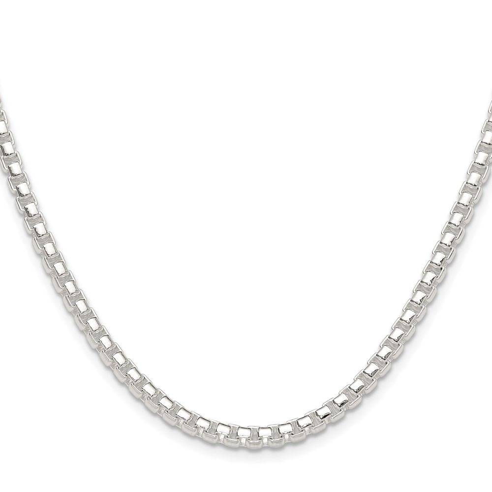Sterling Silver Polished 4mm Round Box Chain (QFC224-30)