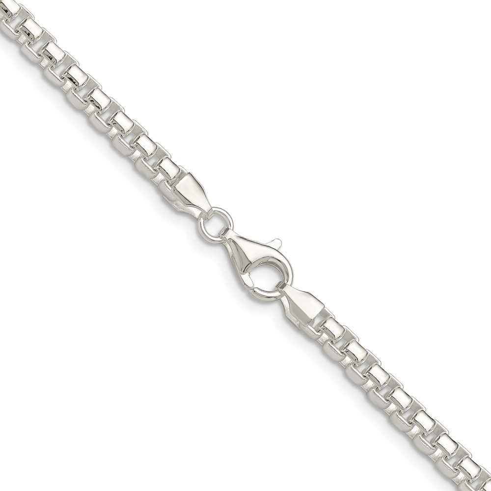 Sterling Silver Polished 4mm Round Box Chain (QFC224-30)