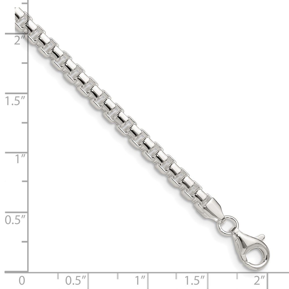 Sterling Silver Polished 4mm Round Box Chain (QFC224-8.5)