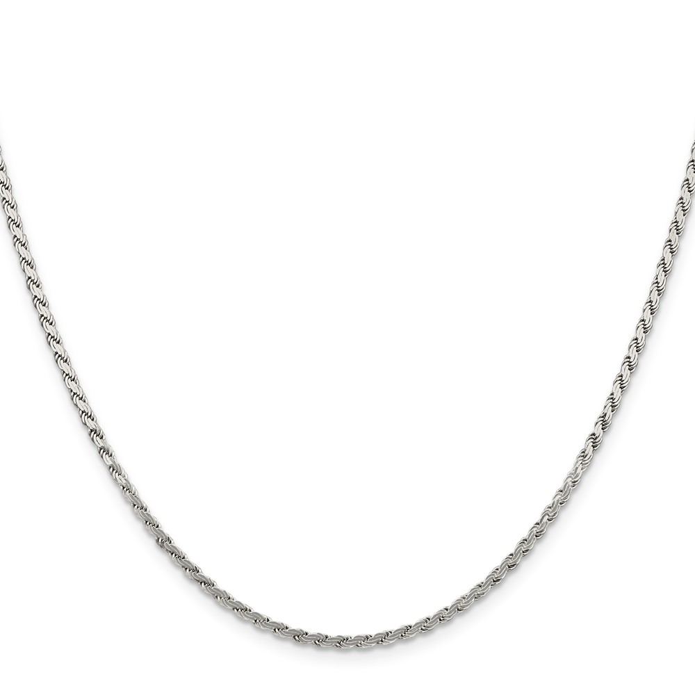 Sterling Silver 2.25mm Flat Rope Chain (QFC23-16)