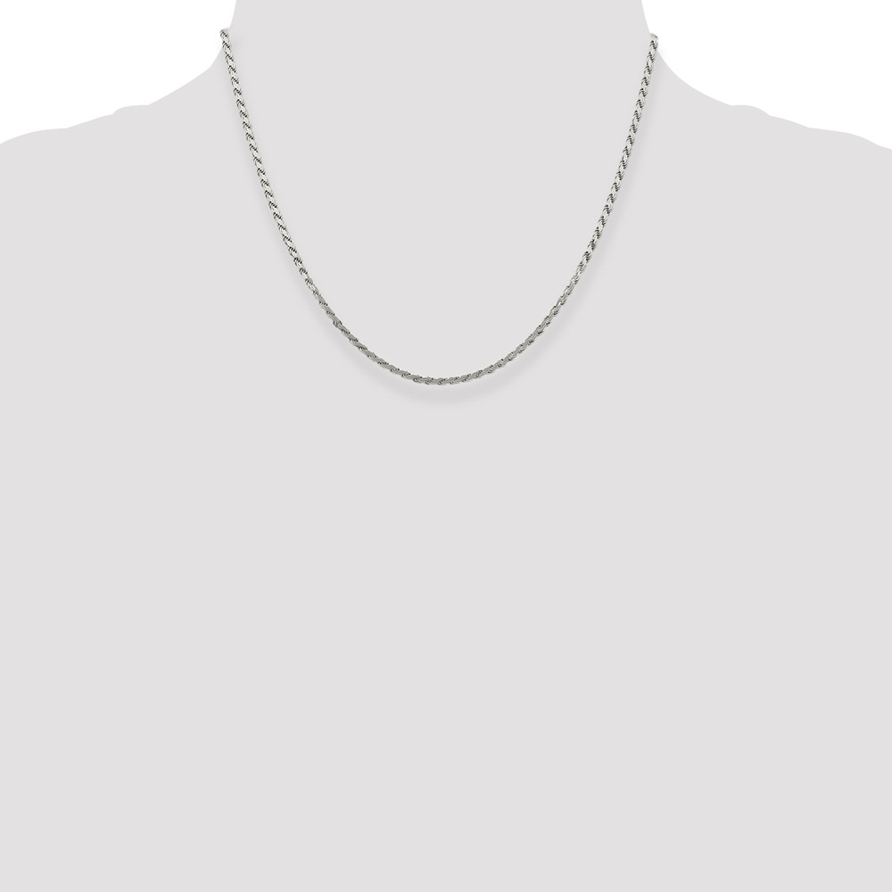 Sterling Silver 2.25mm Flat Rope Chain (QFC23-18)