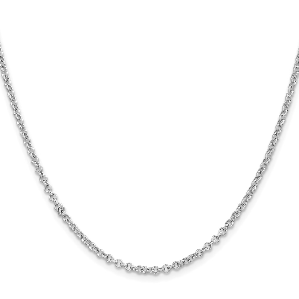 Sterling Silver Rhodium-plated 2.8mm Rolo Chain (QFC2R-16)