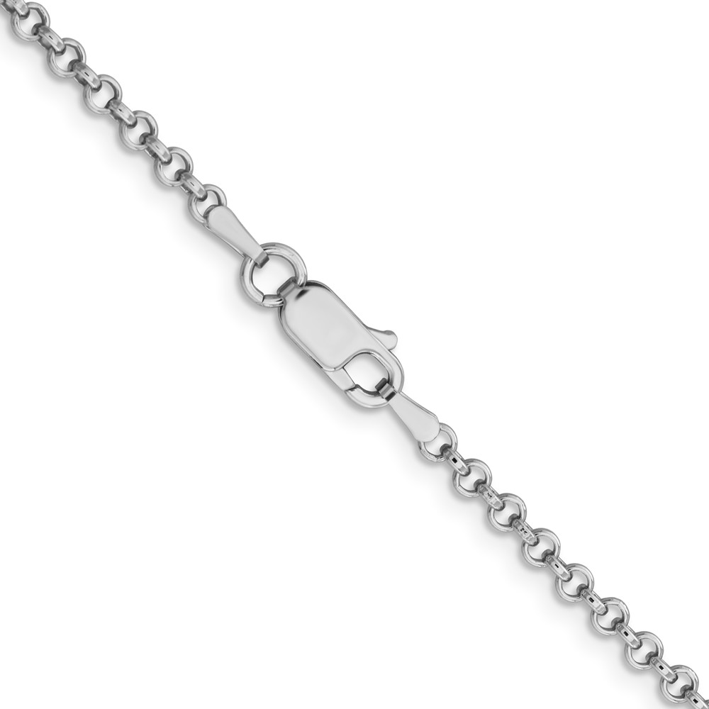Sterling Silver Rhodium-plated 2.8mm Rolo Chain (QFC2R-16)