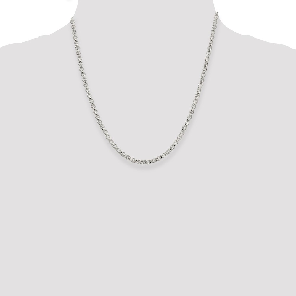 Sterling Silver 3mm Square Spiga Chain (QFC32-20)