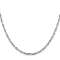 Sterling Silver 2.75mm Loose Rope Chain view 2