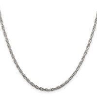 Sterling Silver 2.5mm Loose Rope Chain view 2