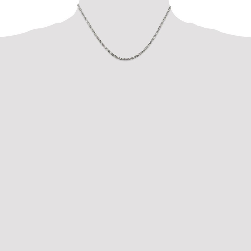 Sterling Silver 2.5mm Loose Rope Chain (QFC45-16)