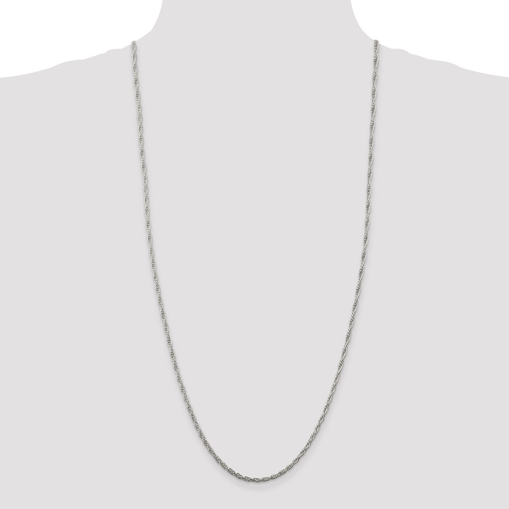 Sterling Silver 2.5mm Loose Rope Chain (QFC45-30)
