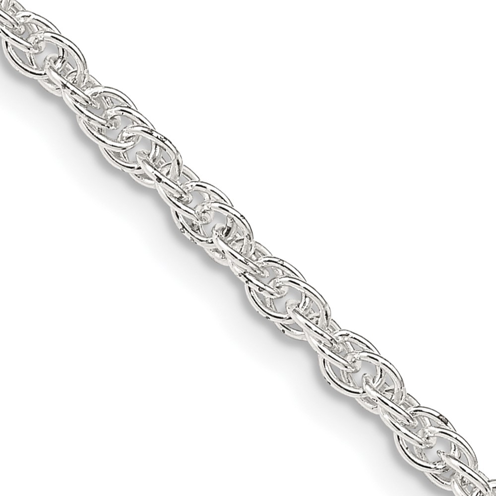 Sterling Silver 2.5mm Loose Rope Chain (QFC45-18)