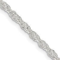 Sterling Silver 2.5mm Loose Rope Chain view 1
