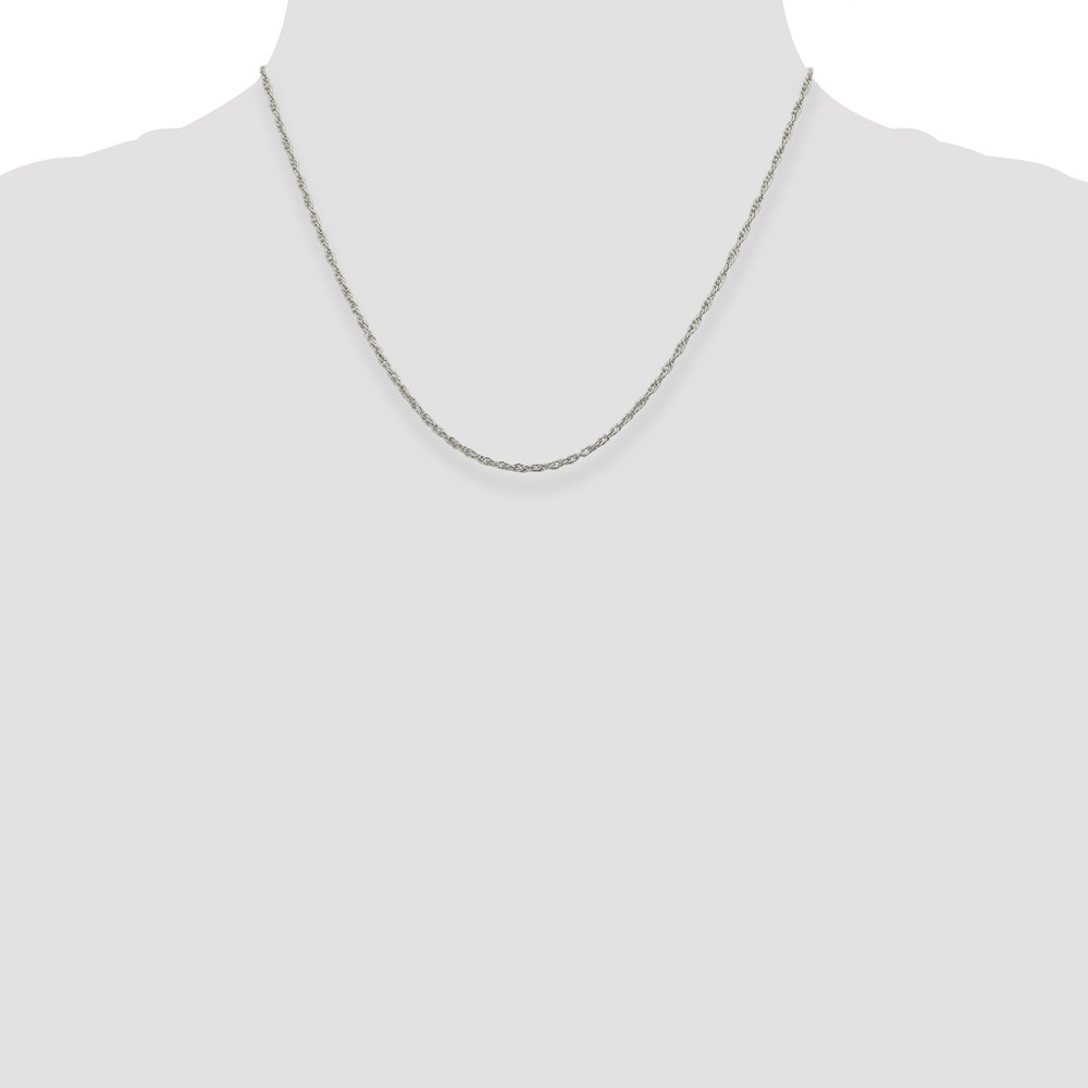 Sterling Silver 1.95mm Loose Rope Chain w/2in ext. (QFC46E-18)