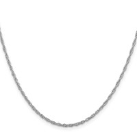 Sterling Silver Rhodium-plated 2mm Loose Rope Chain view 2