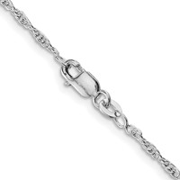 Sterling Silver Rhodium-plated 2mm Loose Rope Chain view 3