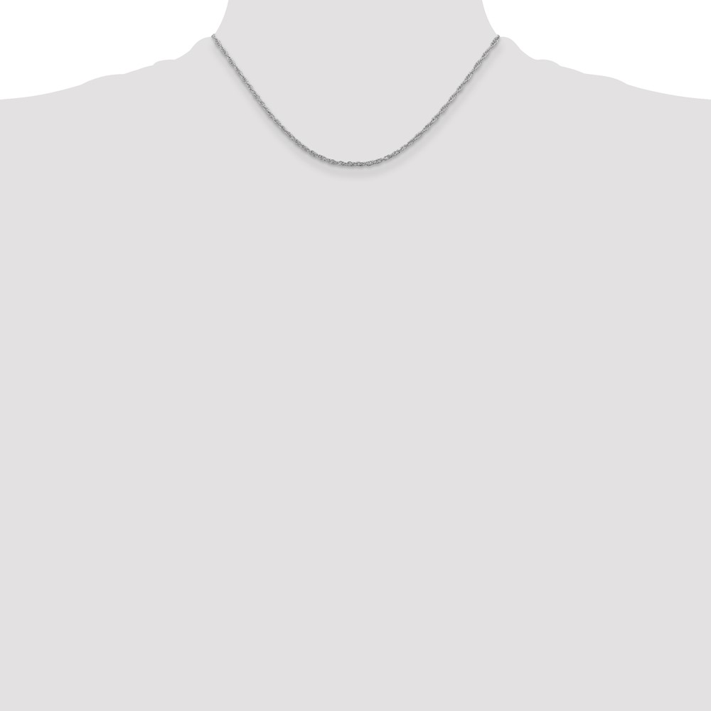 Sterling Silver Rhodium-plated 2mm Loose Rope Chain (QFC46R-16)