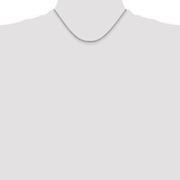 Sterling Silver Rhodium-plated 2mm Loose Rope Chain view 4