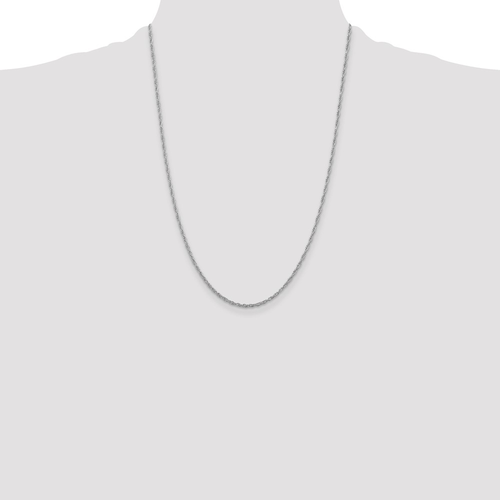 Sterling Silver Rhodium-plated 2mm Loose Rope Chain (QFC46R-24)