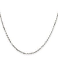 Sterling Silver 1.6mm Oval Fancy Rolo Chain view 2