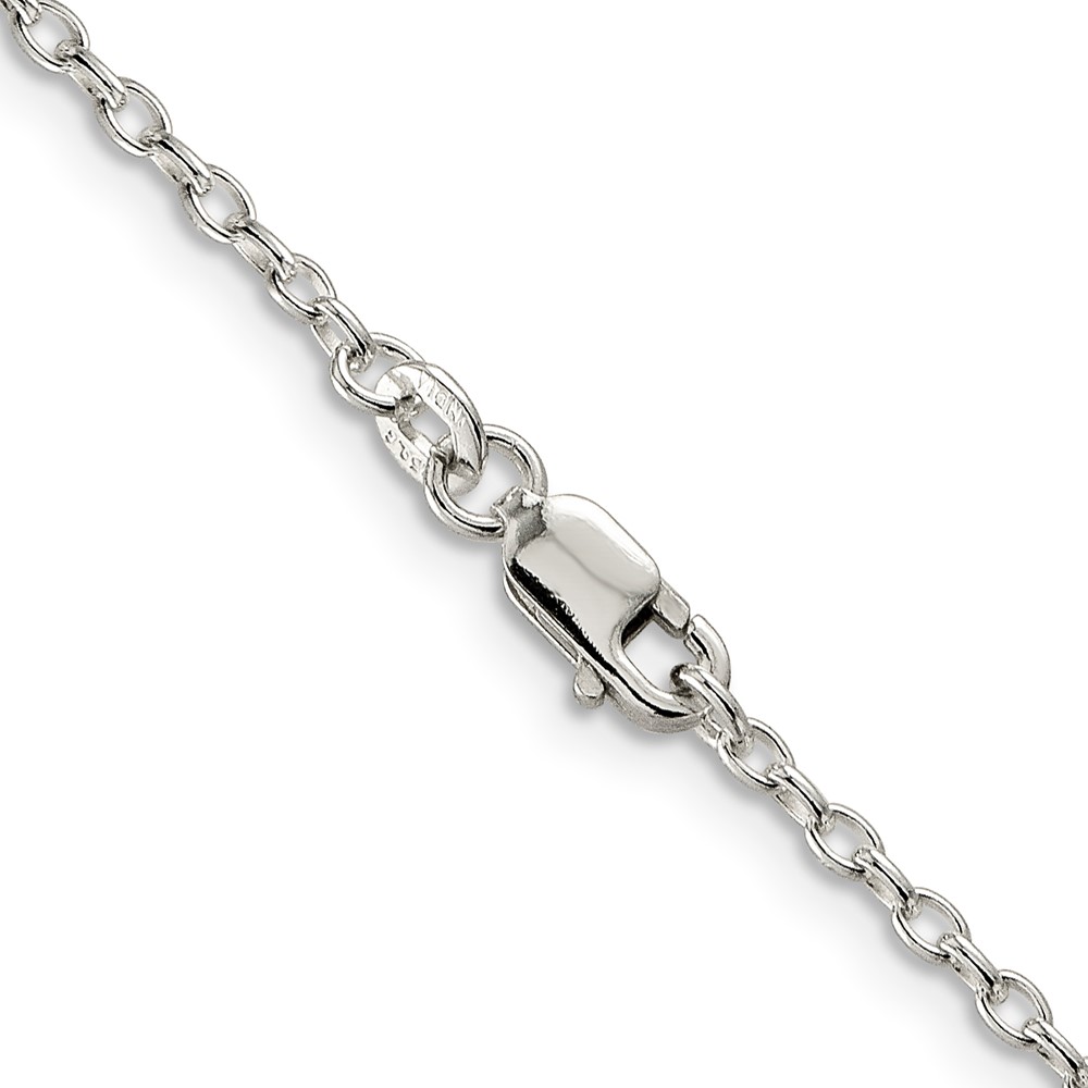 Sterling Silver 1.6mm Oval Fancy Rolo Chain (QFC47-16)