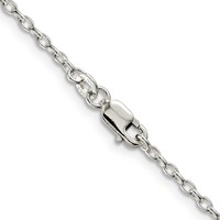 Sterling Silver 1.6mm Oval Fancy Rolo Chain view 3