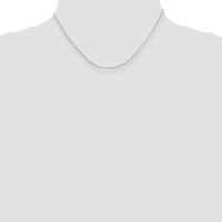 Sterling Silver 1.6mm Oval Fancy Rolo Chain view 4