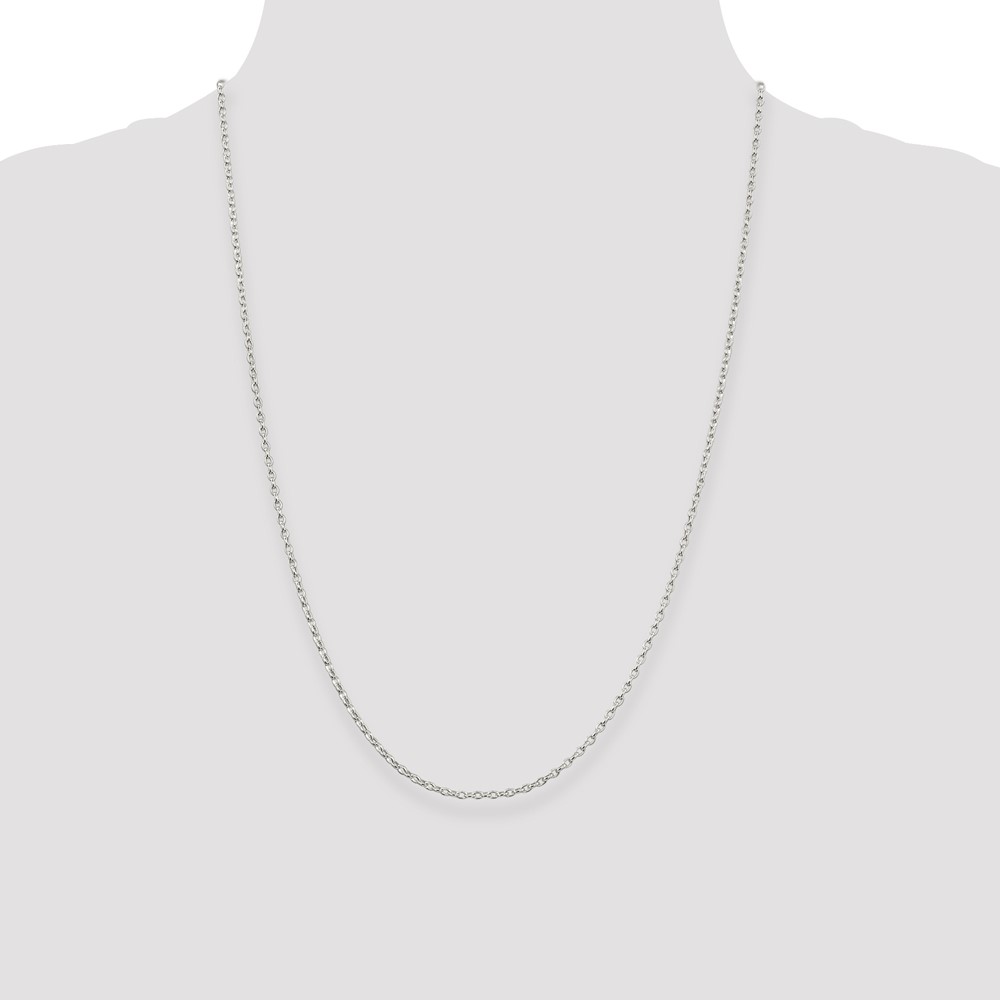 Sterling Silver 1.6mm Oval Fancy Rolo Chain (QFC47-24)