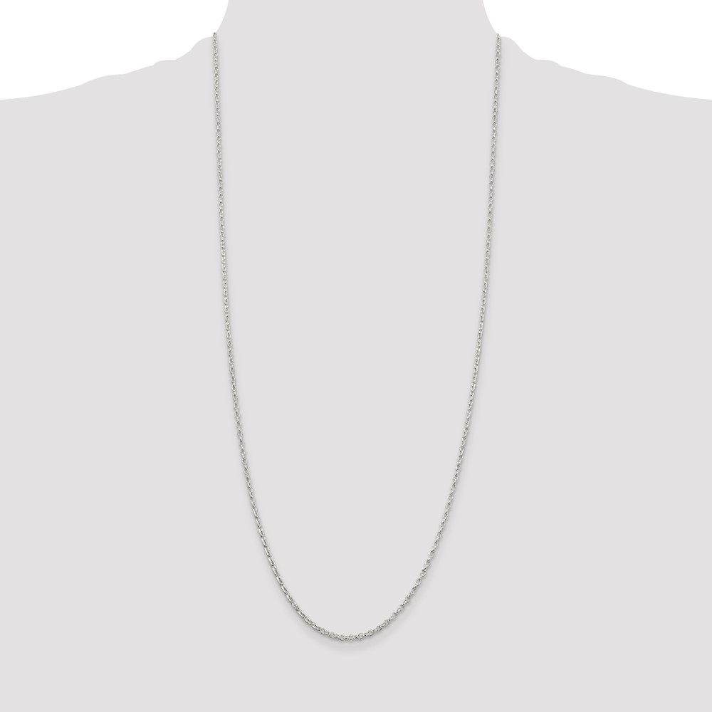 Sterling Silver 1.6mm Oval Fancy Rolo Chain (QFC47-30)