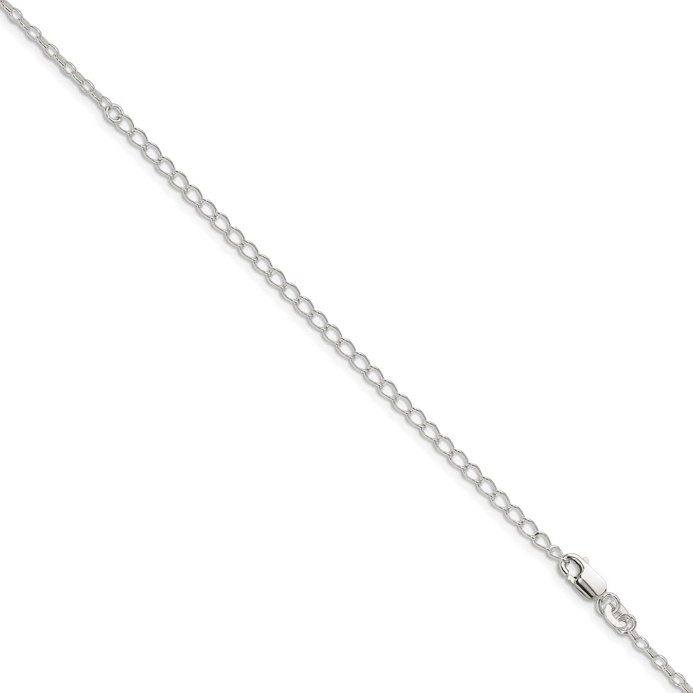 Sterling Silver 1.6mm Oval Fancy Rolo Chain w/4in ext. (QFC47E-22)