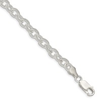 Sterling Silver 6.25mm Fancy Patterned Rolo Chain view 1