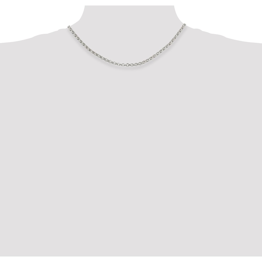 Sterling Silver 4mm Rolo Chain (QFC5-16)