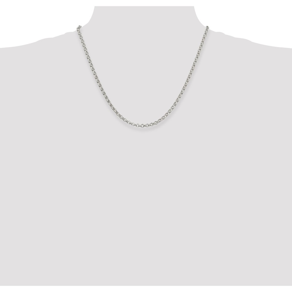 Sterling Silver 4mm Rolo Chain (QFC5-20)
