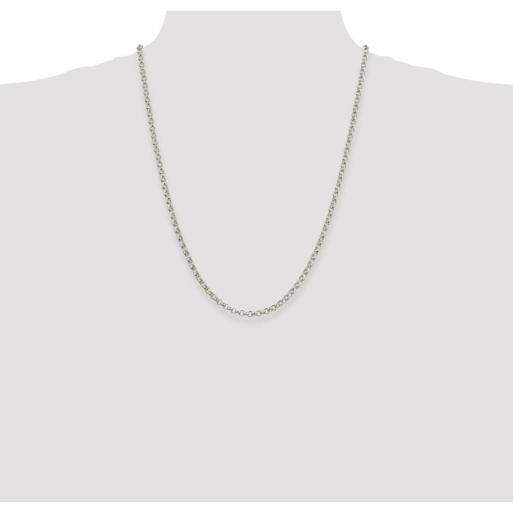 Sterling Silver 4mm Rolo Chain (QFC5-24)