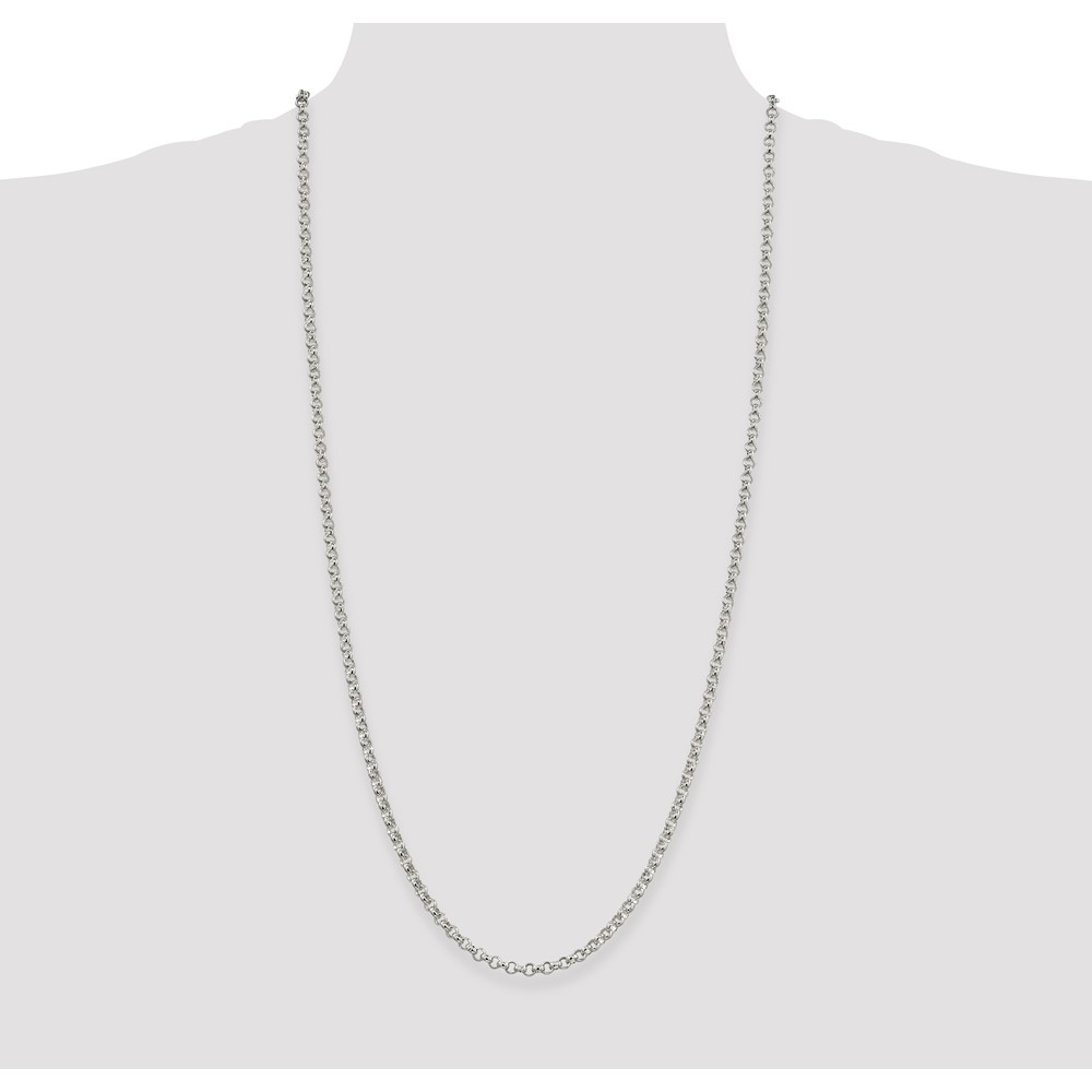 Sterling Silver 4mm Rolo Chain (QFC5-30)