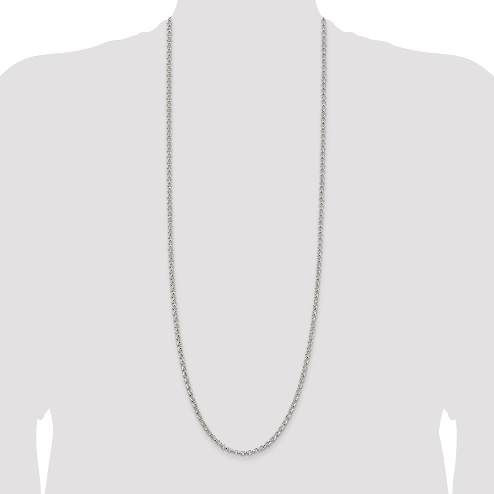 Sterling Silver 4mm Rolo Chain (QFC5-36)