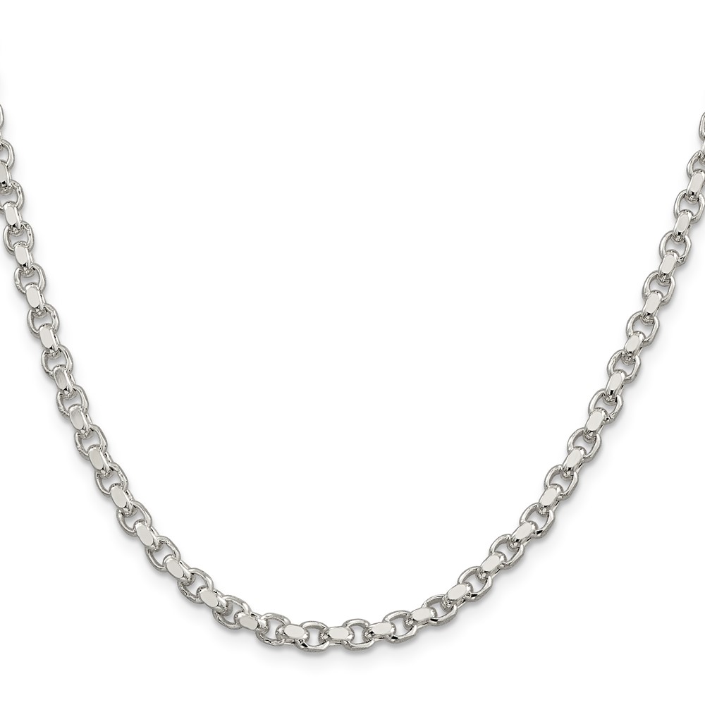 Sterling Silver 4mm Diamond-cut Rolo Chain (QFC50-20)
