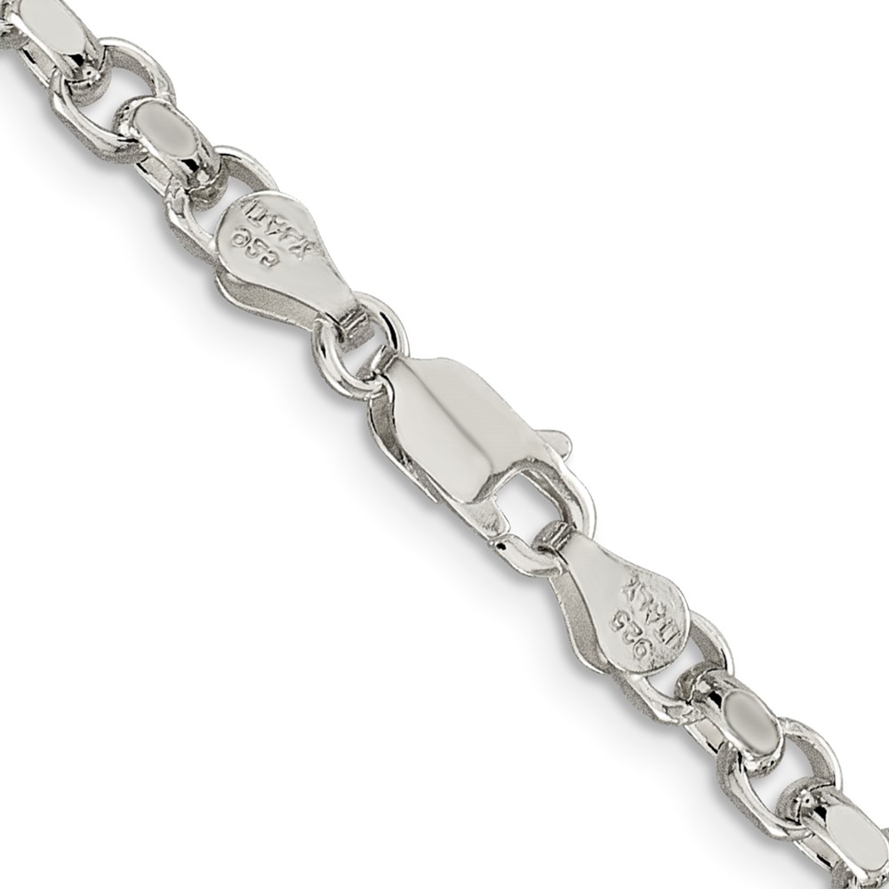 Sterling Silver 4mm Diamond-cut Rolo Chain (QFC50-20)