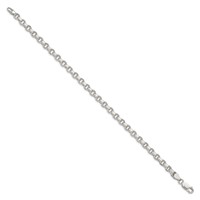 Sterling Silver 4mm Diamond-cut Rolo Chain view 2
