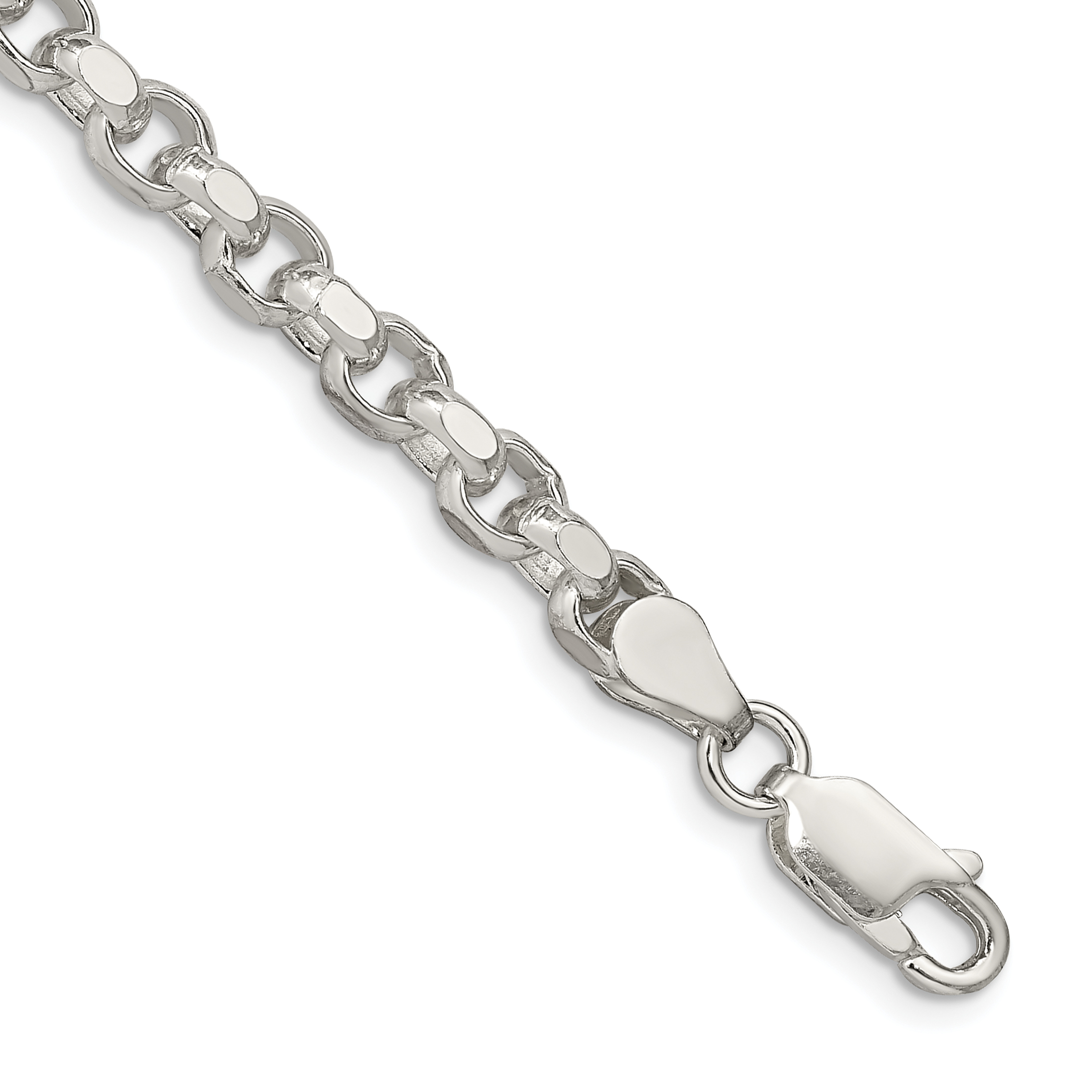 Sterling Silver 4mm Diamond-cut Rolo Chain (QFC50-7)