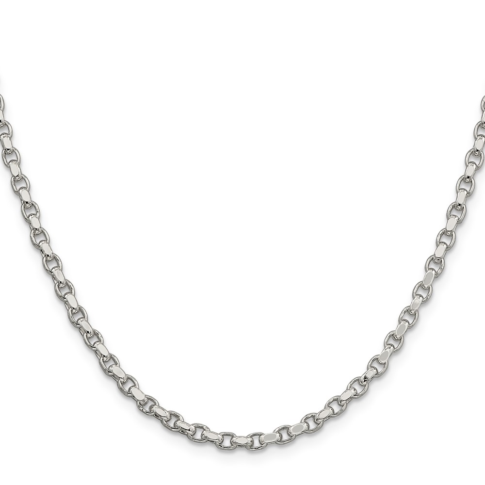 Sterling Silver 3.5mm Diamond-cut Rolo Chain (QFC51-16)