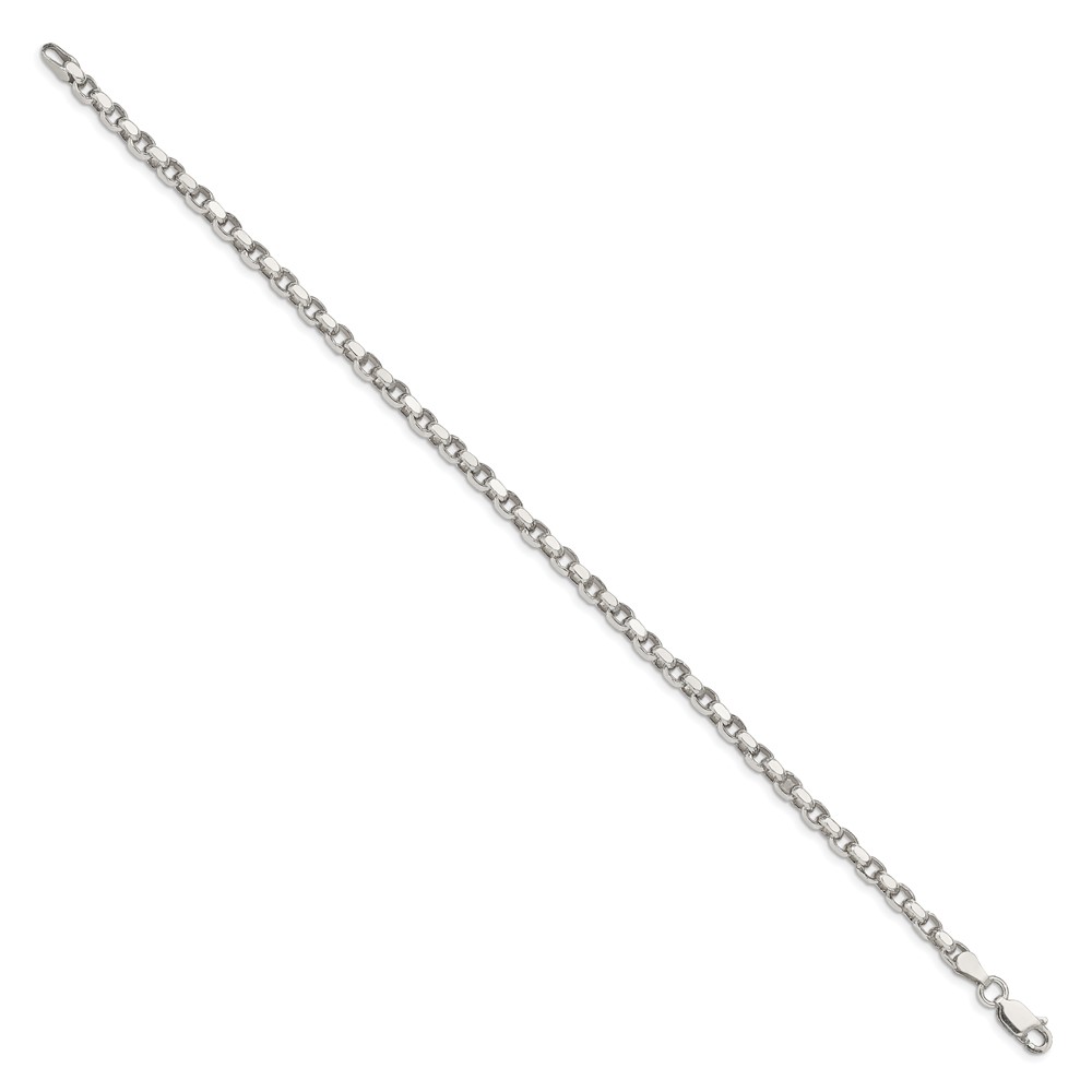 Sterling Silver 3.5mm Diamond-cut Rolo Chain (QFC51-8)