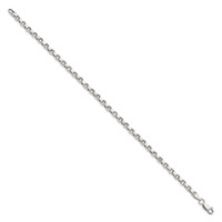 Sterling Silver 3.5mm Diamond-cut Rolo Chain view 2