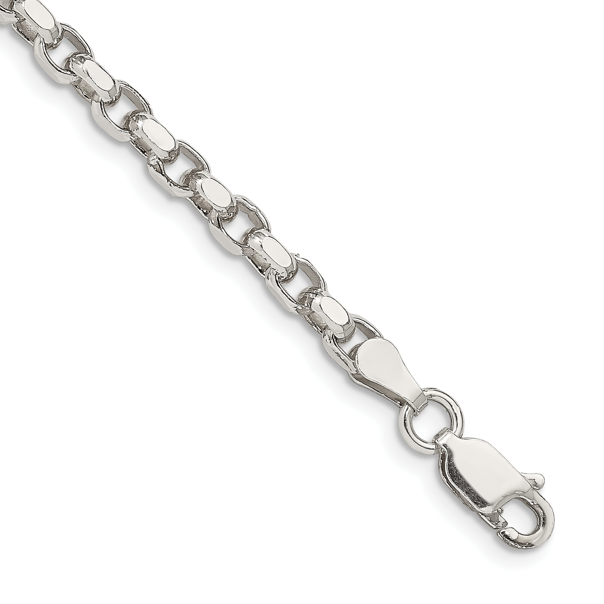 Sterling Silver 3.5mm Diamond-cut Rolo Chain (QFC51-8)