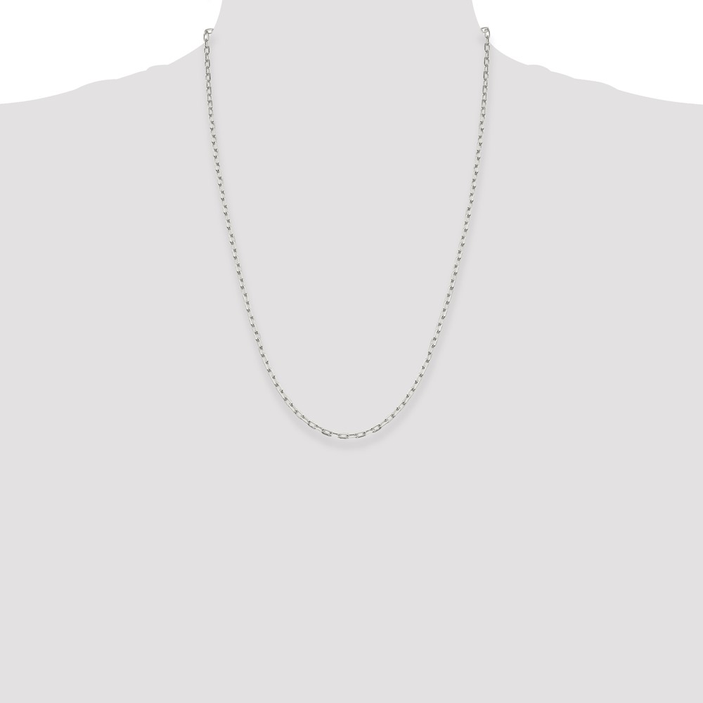 Sterling Silver 2.75mm Elongated Open Link Chain (QFC52-24)