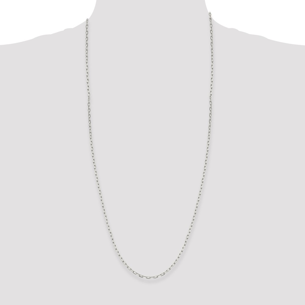Sterling Silver 2.75mm Elongated Open Link Chain (QFC52-30)
