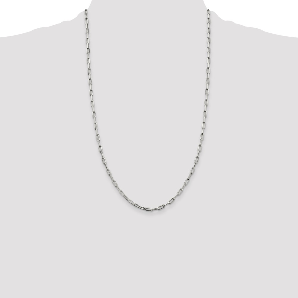 Sterling Silver 3.25mm Elongated Open Link Chain (QFC53-26)