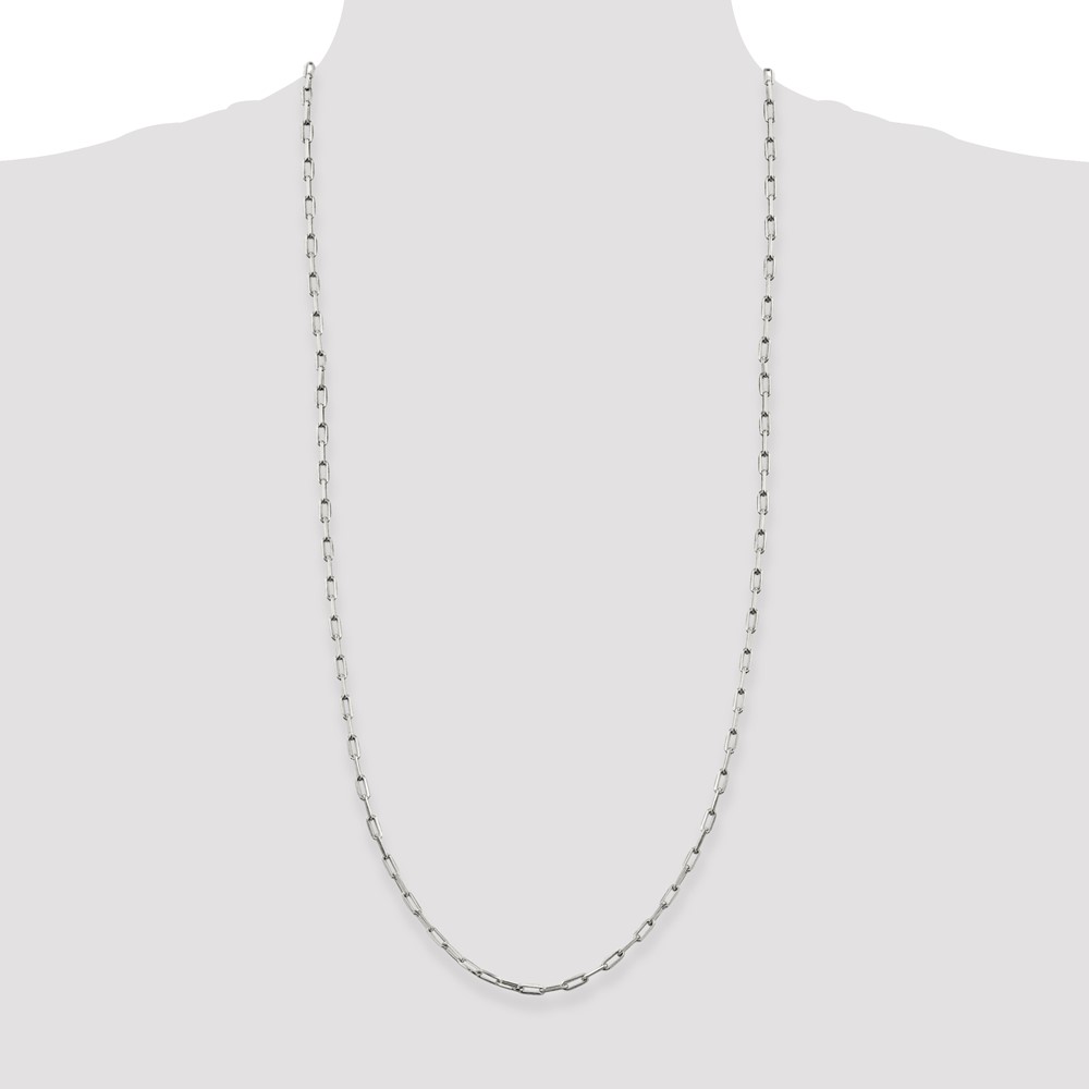 Sterling Silver 3.25mm Elongated Open Link Chain (QFC53-30)